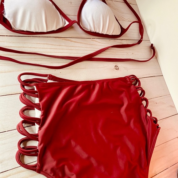Maroon High Waisted Bikini Set! ✨ - Picture 9 of 10